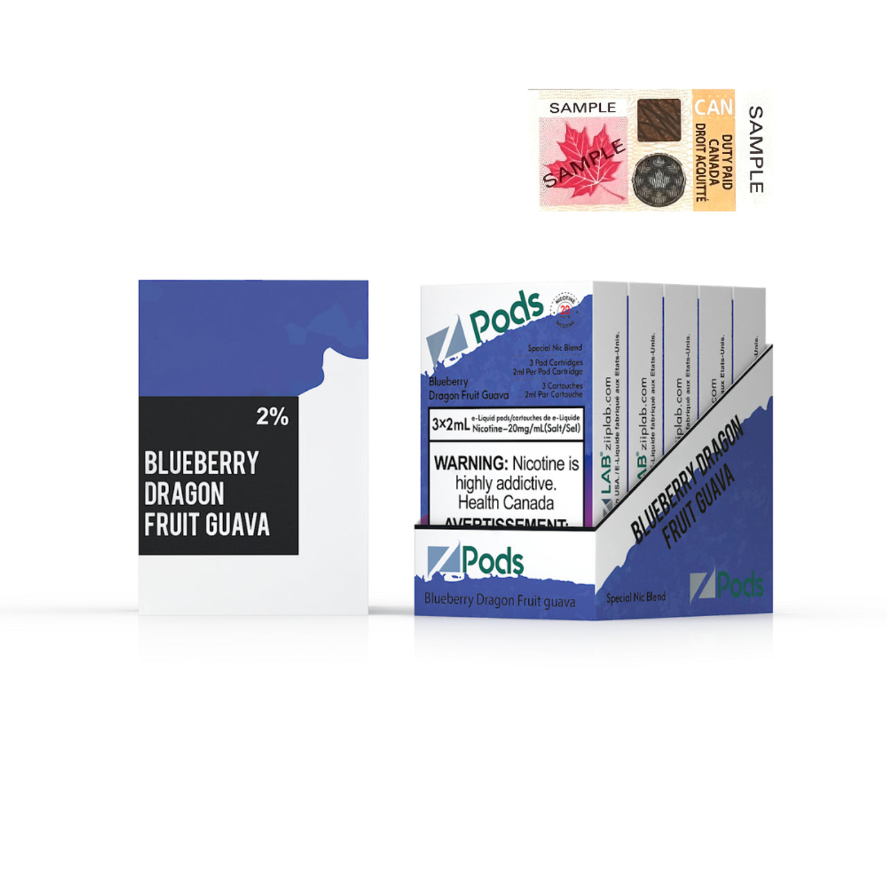 Z Pods Blueberry Dragon Fruit Guava Stlth Compatible Pods - Online Vape Shop Canada - Quebec and BC Shipping Available