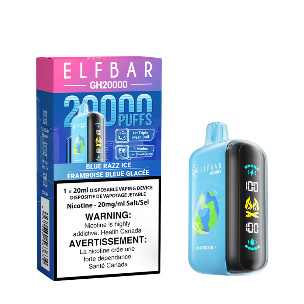 Elf Bar GH20k Disposable Vape - Blue Razz Ice Infinite Vapes Canada Elf Bar GH20k Disposable Vape - Blue Razz Ice Infinite Vapes Canada