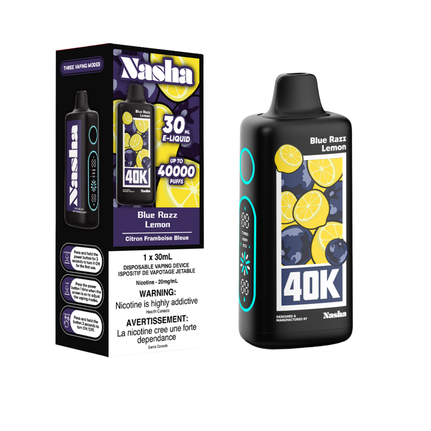 Nasha 40K Disposable Vape - Blue Razz Lemon