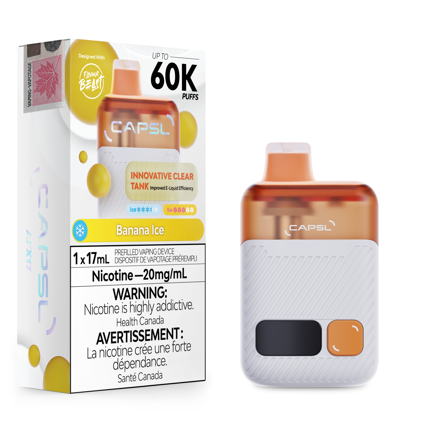 CAPSL AFX17 60K Disposable Vape - Banana Ice