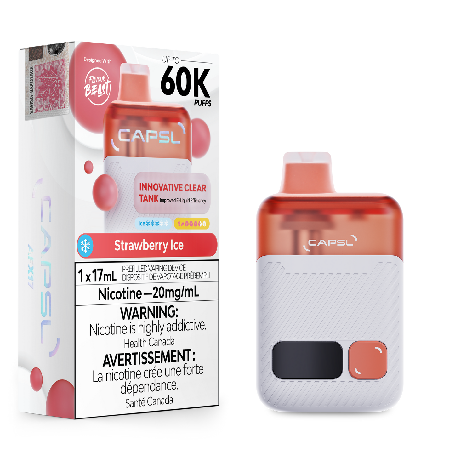 CAPSL AFX17 60K Disposable Vape - Strawberry Ice