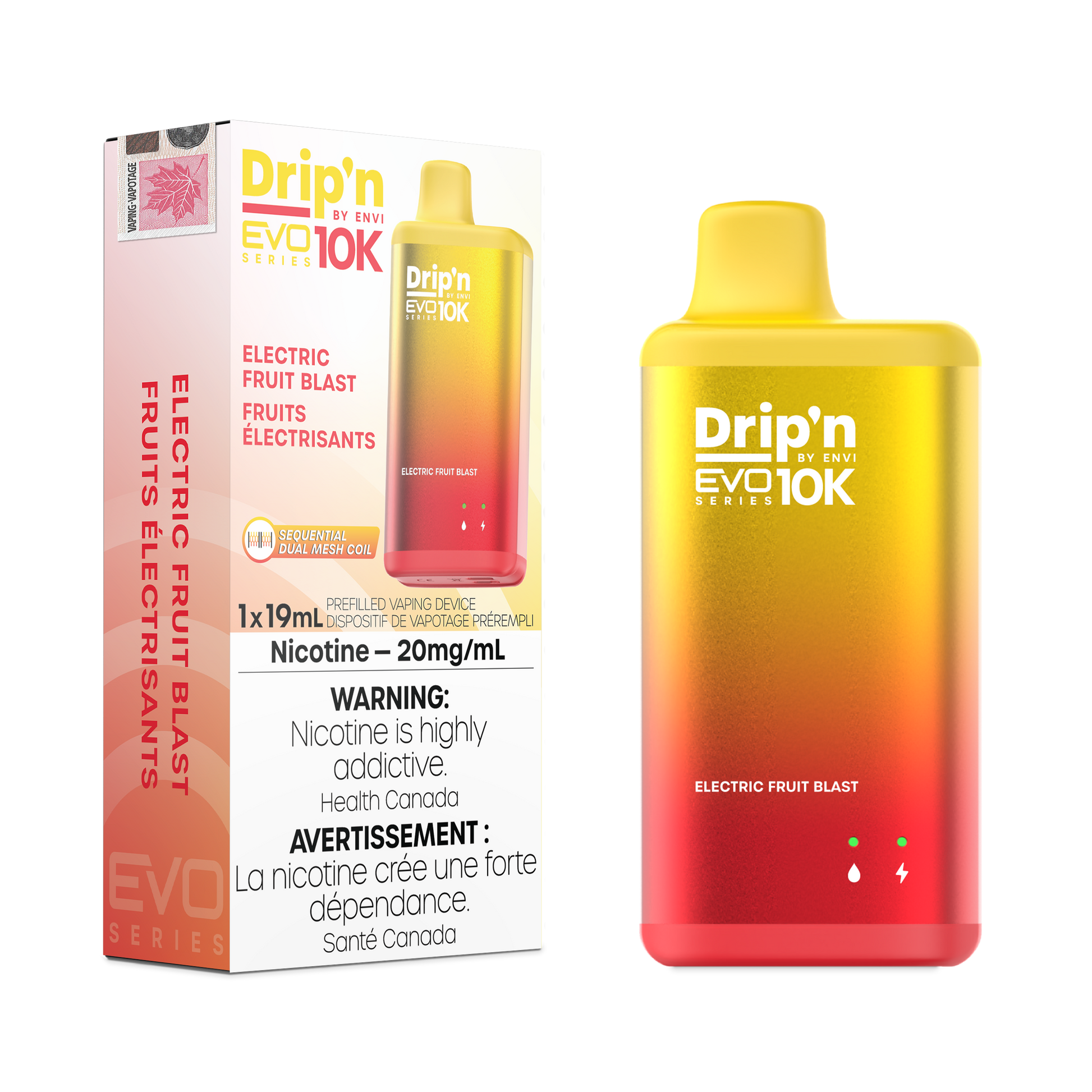 Envi Drip'n EVO 10K Electric Fruit Blast Disposable Vape - Online Vape Shop Canada - Quebec and BC Shipping Available