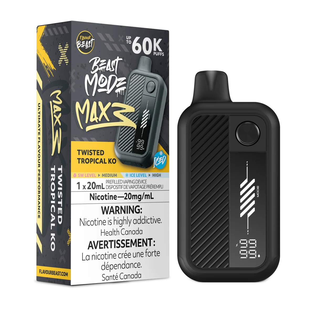 Flavour Beast Beast Mode Max 3 60K - Twisted Tropical Ko Iced