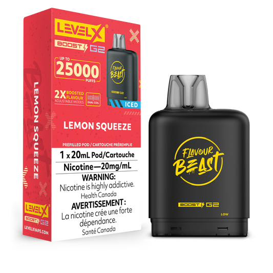 Level X Boost 25K Pods - Lemon Squeeze