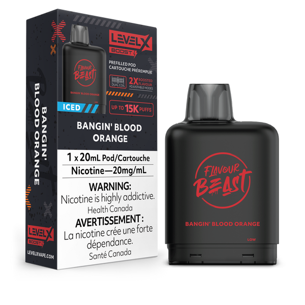 Level X Boost 25K Pods - Banging Blood Orange Iced