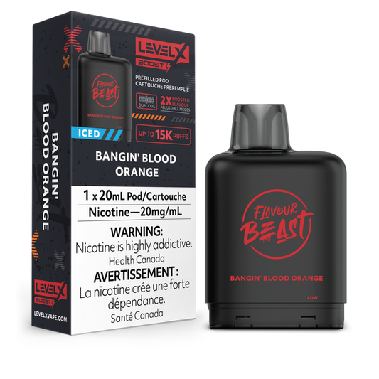 Level X Boost 25K Pods - Banging Blood Orange Iced
