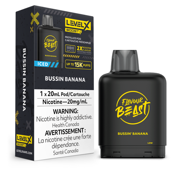Level X Boost 25K Pods - Bussin Banana Iced