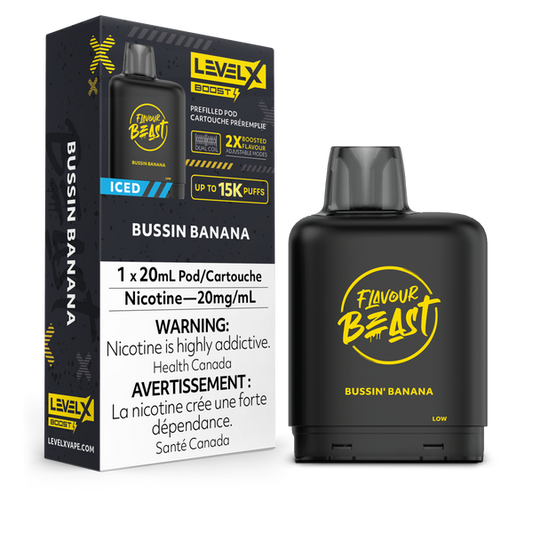 Level X Boost 25K Pods - Bussin Banana Iced
