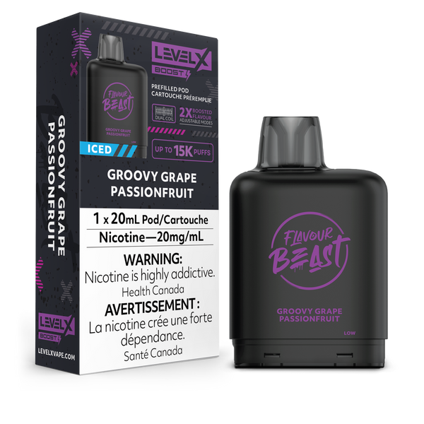 Level X Boost 25K Pods - Groovy Grape Passionfruit Iced