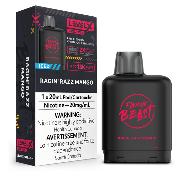 Level X Boost 25K Pods - Ragin' Razz Mango Iced