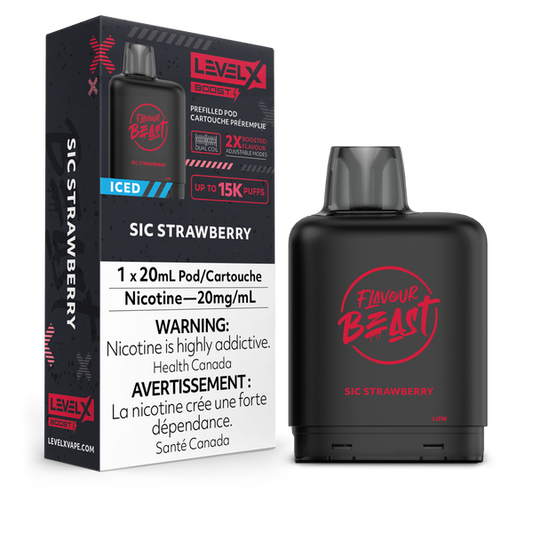 Level X Boost 25K Pods - Sic Strawberry Iced