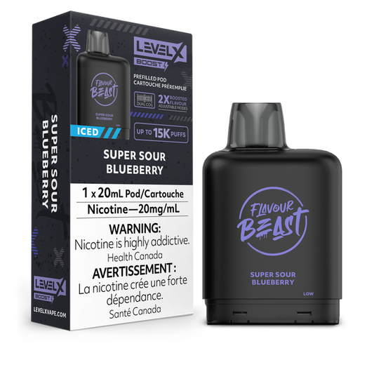 Level X Boost 25K Pods - Super Sour Blueberry Iced
