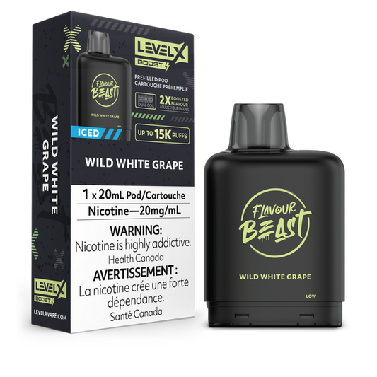 Level X Boost 25K Pods - Wild White Grape Iced