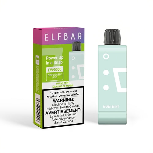 Elf Bar EW9000 Pods - Miami Mint Infinite Vapes Canada Elf Bar EW9000 Pods - Miami Mint Infinite Vapes Canada
