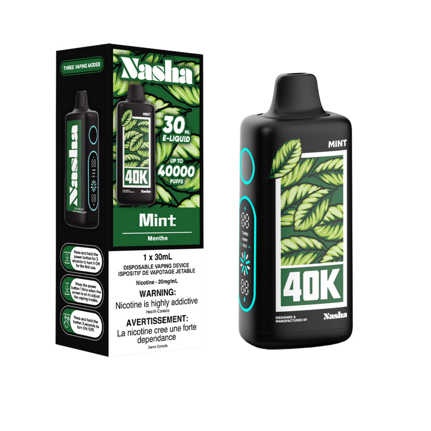 Nasha 40K Disposable Vape - Mint
