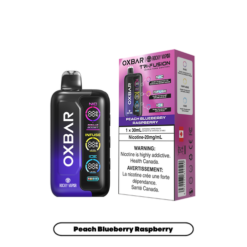 Rocky Vapor Oxbar Tri Fusion 42K - Peach Blueberry Raspberry