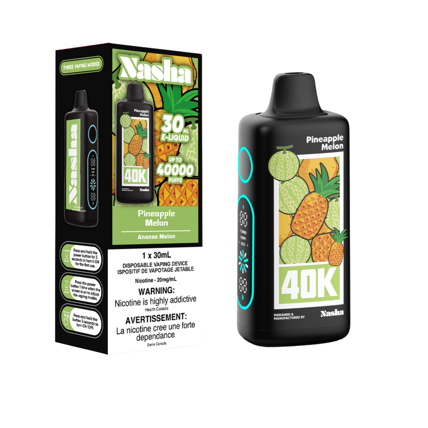 Nasha 40K Disposable Vape - Pineapple Melon