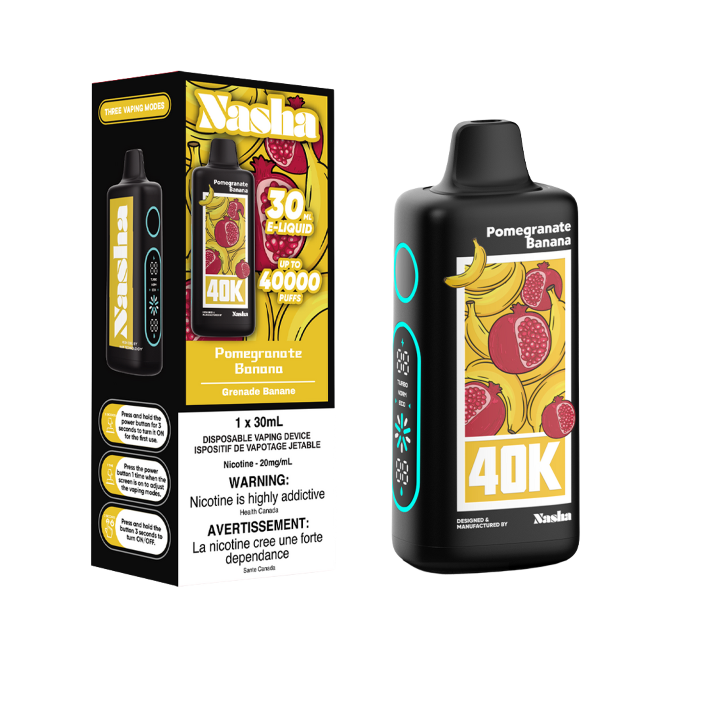 Nasha 40K Disposable Vape - Pomegranate Banana