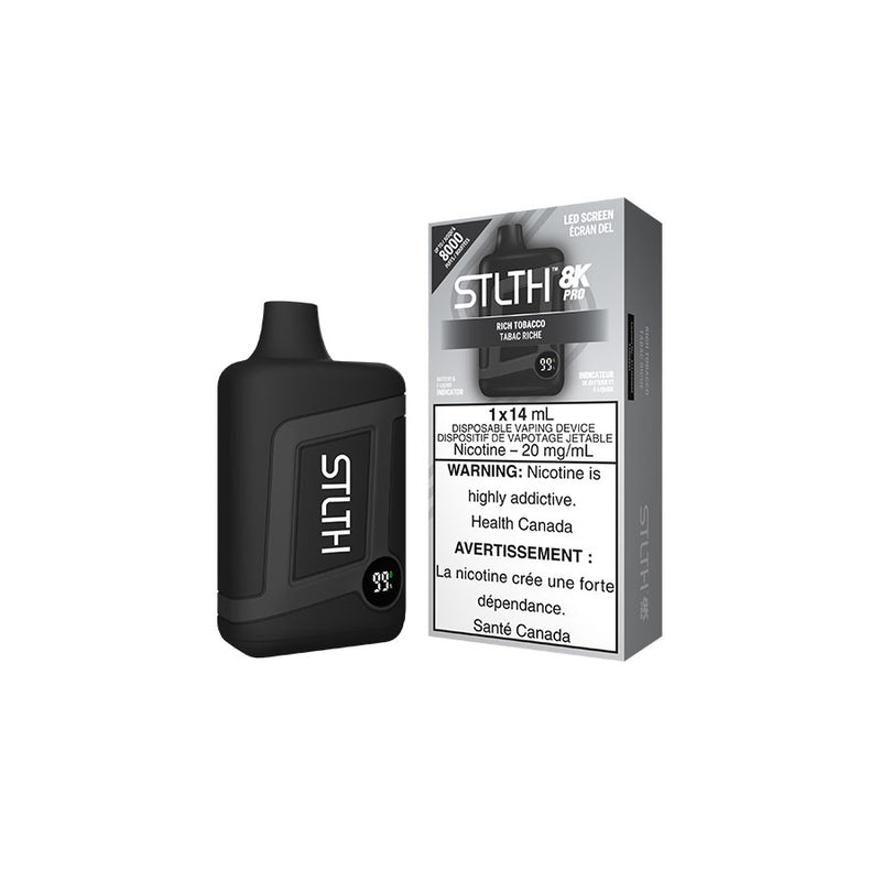 STLTH 8K Pro Rich Tobacco Disposable Vape