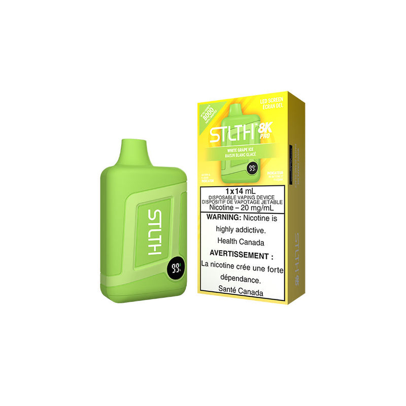 STLTH 8K Pro White Grape Ice Disposable Vape