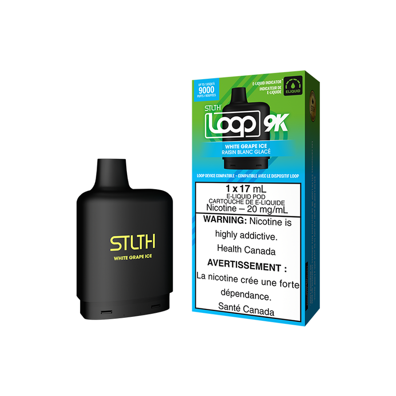 STLTH Loop 9K Pods - White Grape Ice