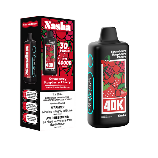 Nasha 40K Disposable Vape - Strawberry Raspberry Cherry