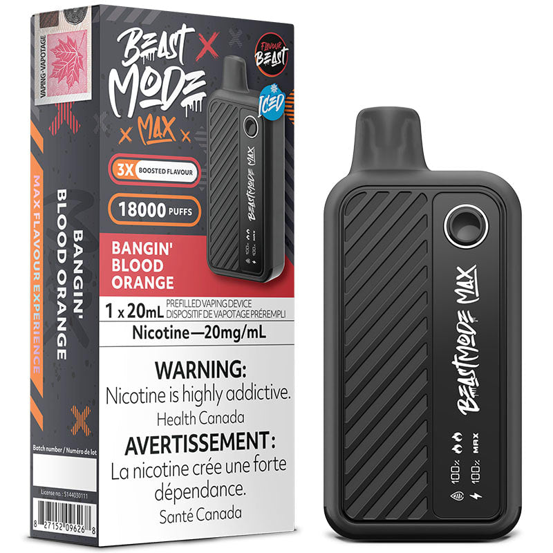Flavour Beast Beast Mode Max 18K - Bangin’ Blood Orange Iced - Online Vape Shop Canada - Quebec and BC Shipping Available