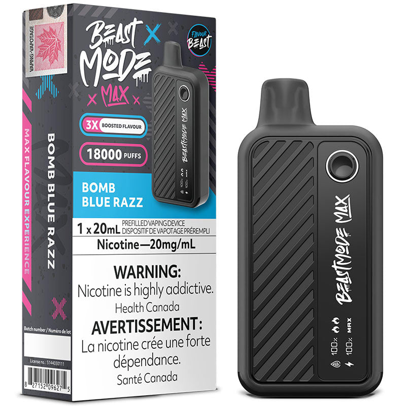 Flavour Beast Beast Mode Max 18K - Bomb Blue Razz - Online Vape Shop Canada - Quebec and BC Shipping Available