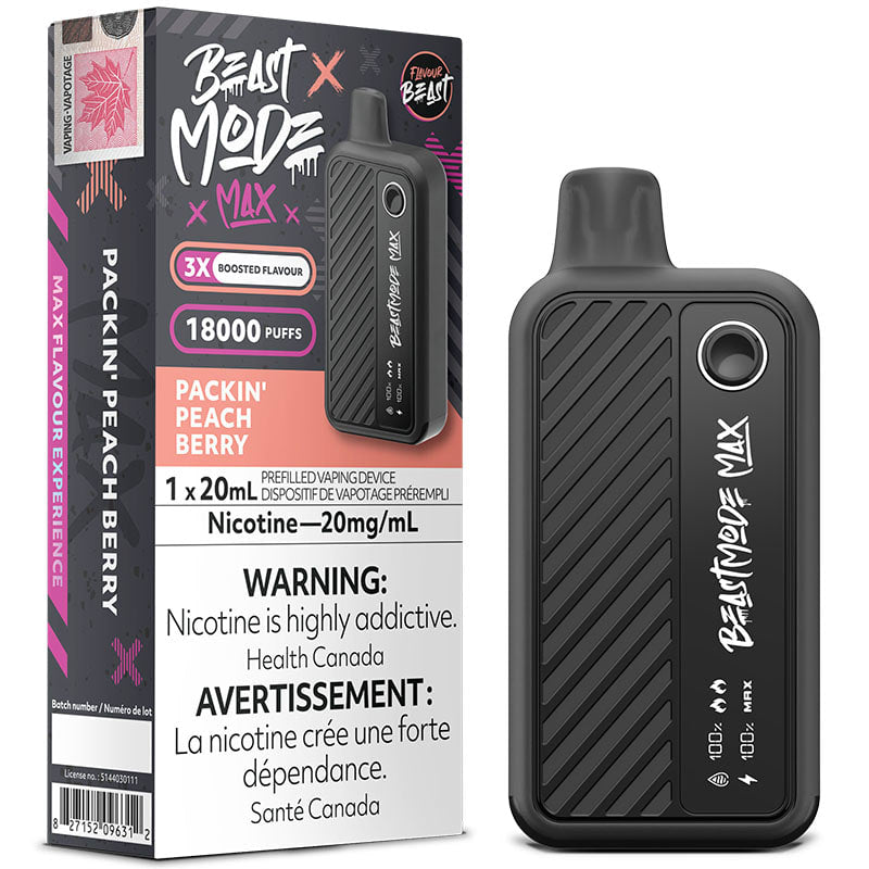 Flavour Beast Beast Mode Max 18K - Packin’ Peach Berry - Online Vape Shop Canada - Quebec and BC Shipping Available