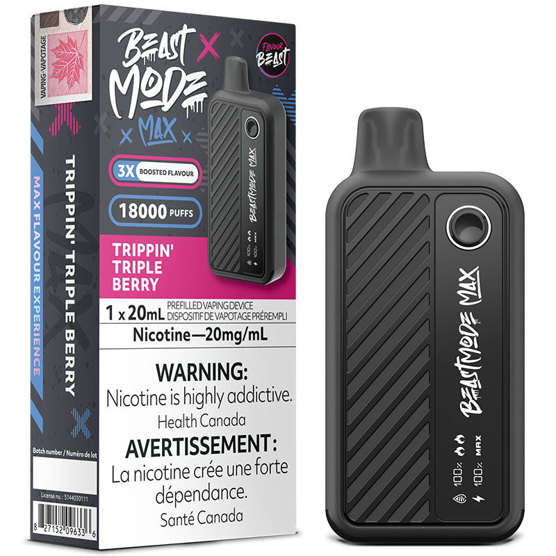 Flavour Beast Beast Mode Max 18K - Trippin’ Triple Berry - Online Vape Shop Canada - Quebec and BC Shipping Available