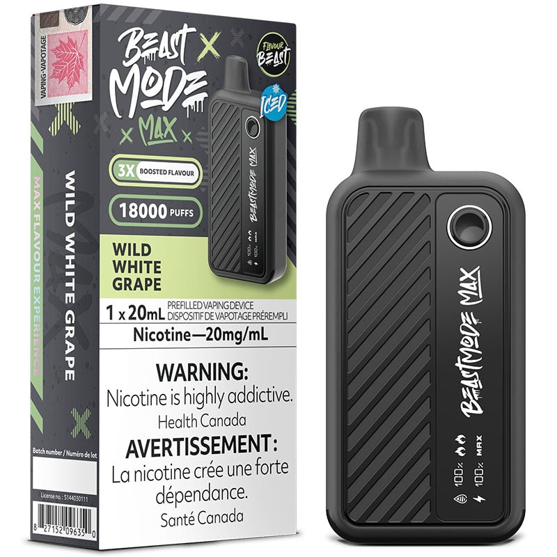 Flavour Beast Beast Mode Max 18K - Wild White Grape Iced - Online Vape Shop Canada - Quebec and BC Shipping Available