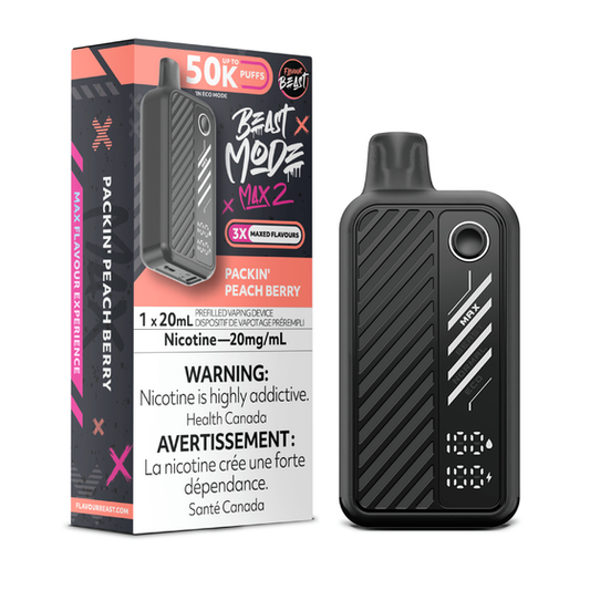 Flavour Beast Beast Mode Max 2 50K - Packin' Peach Berry