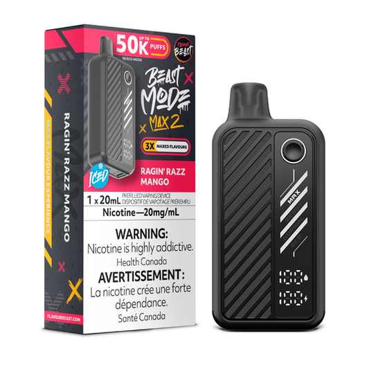 Flavour Beast Beast Mode Max 2 50K - Ragin' Razz Mango