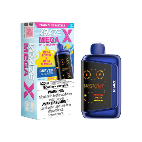Kraze Mega X 48K - Tangy Blue Razz Ice