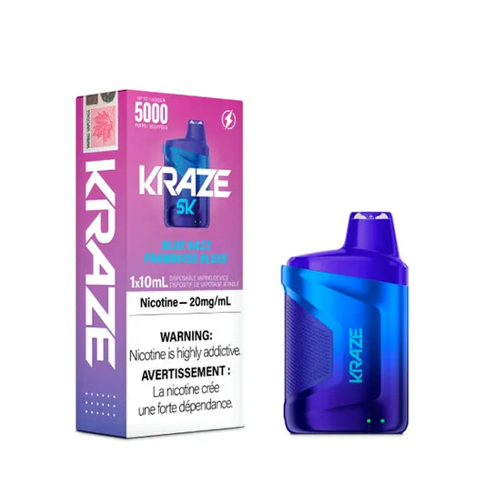 Kraze 5K Blue Razz Disposable Vape - Online Vape Shop Canada - Quebec and BC Shipping Available