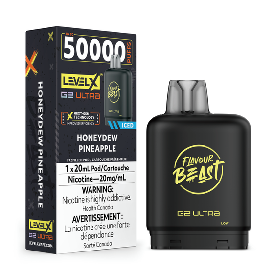 Level X Flavour Beast G2 Ultra Pod 50K - Honeydew Pineapple Iced