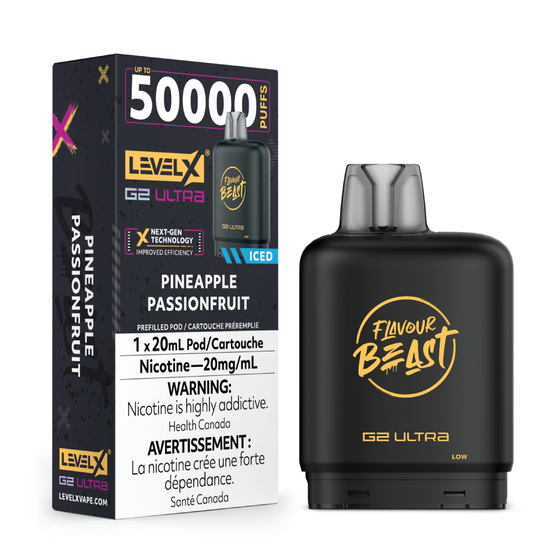 Level X Flavour Beast G2 Ultra Pod 50K - Pineapple Passionfruit Iced