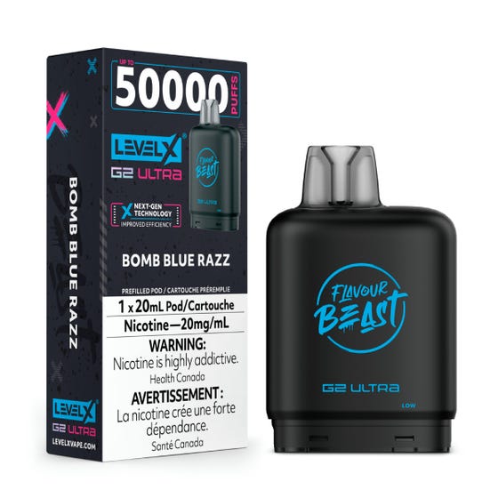 Level X Flavour Beast G2 Ultra Pod 50K - Bomb Blue Razz