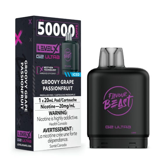 Level X Flavour Beast G2 Ultra Pod 50K - Groovy Grape Passionfruit