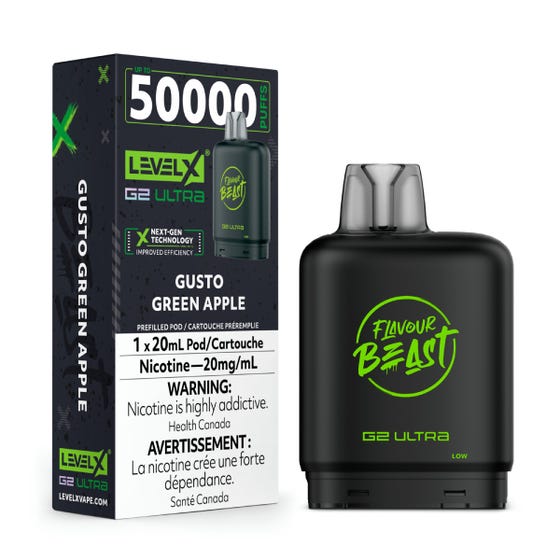 Level X Flavour Beast G2 Ultra Pod 50K - Gusto Green Apple