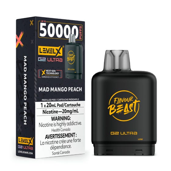 Level X Flavour Beast G2 Ultra Pod 50K - Mad Mango Peach
