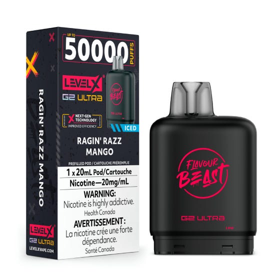 Level X Flavour Beast G2 Ultra Pod 50K - Ragin' Razz Mango