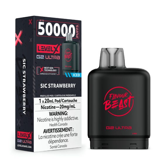 Level X Flavour Beast G2 Ultra Pod 50K - Sic Strawberry
