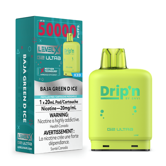 Level X Drip'n G2 Ultra Pod 50K - Baja Green D Ice