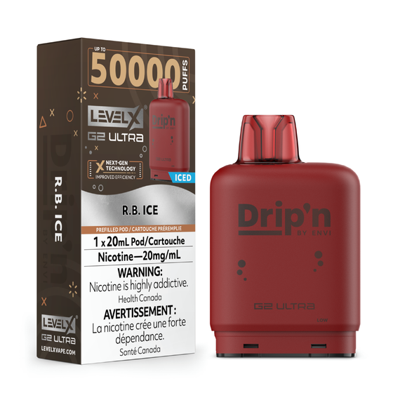 Level X Drip'n G2 Ultra Pod 50K - R.B. Ice