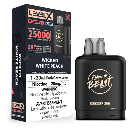 Level X Boost 25K Pods - Wicked White Peach