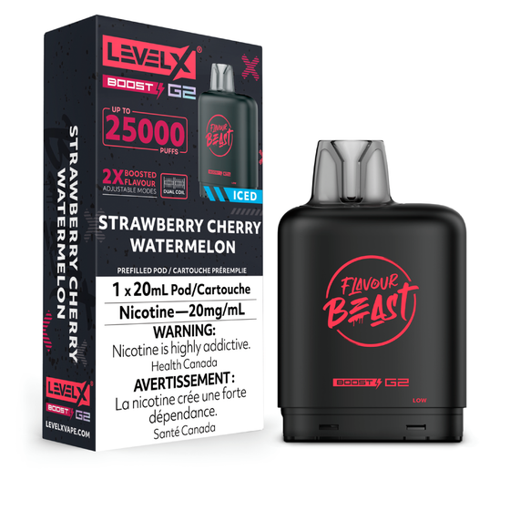Level X Boost 25K Pods - Strawberry Cherry Watermelon