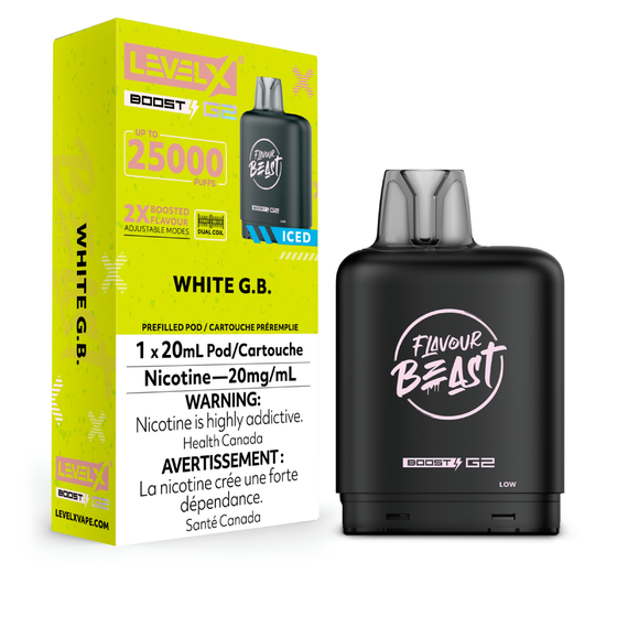 Level X Boost 25K Pods - White G.B.