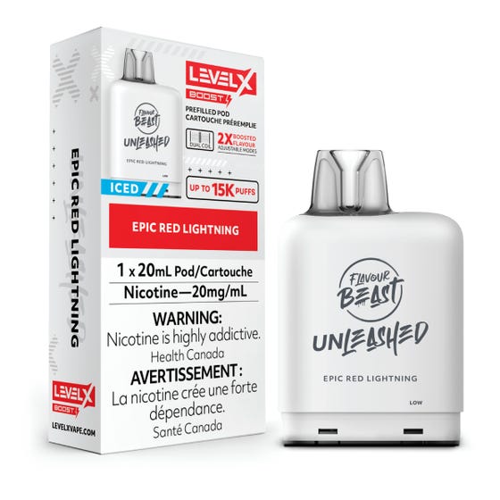 Level X Unleashed Boost 25K Pods - Epic Red Lightning