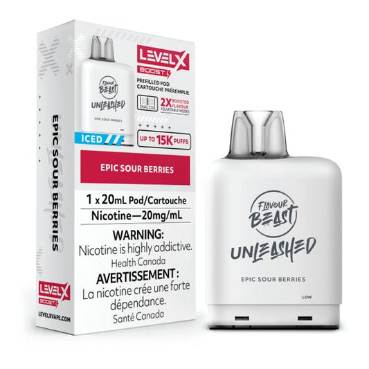Level X Unleashed Boost 25K Pods - Epic Sour Berries